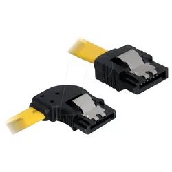 DELOCK 82492 - Kabel SATA 30cm gelb li/ge Metall