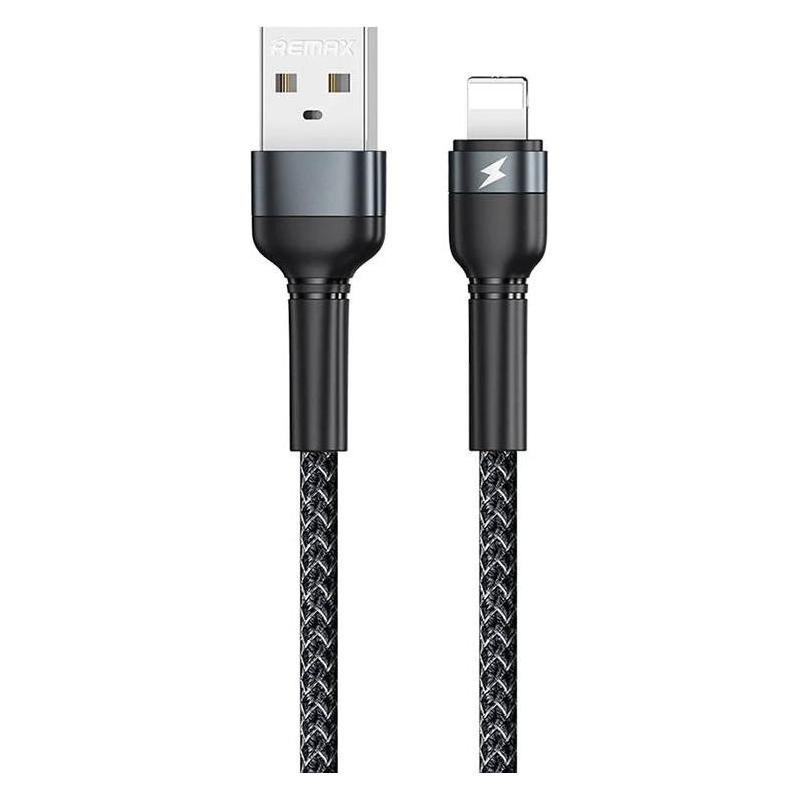 Remax Cable USB Lightning Jany Alloy, 1m, 2.4A (black) (1 m) (RC-124i black)