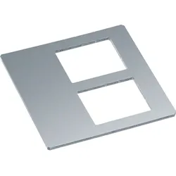 Hager GBVDM012 Montageplatte für Adapterrahmen GBVDMR45 Datentechnik 2x RJ45 19,3x14,8mm