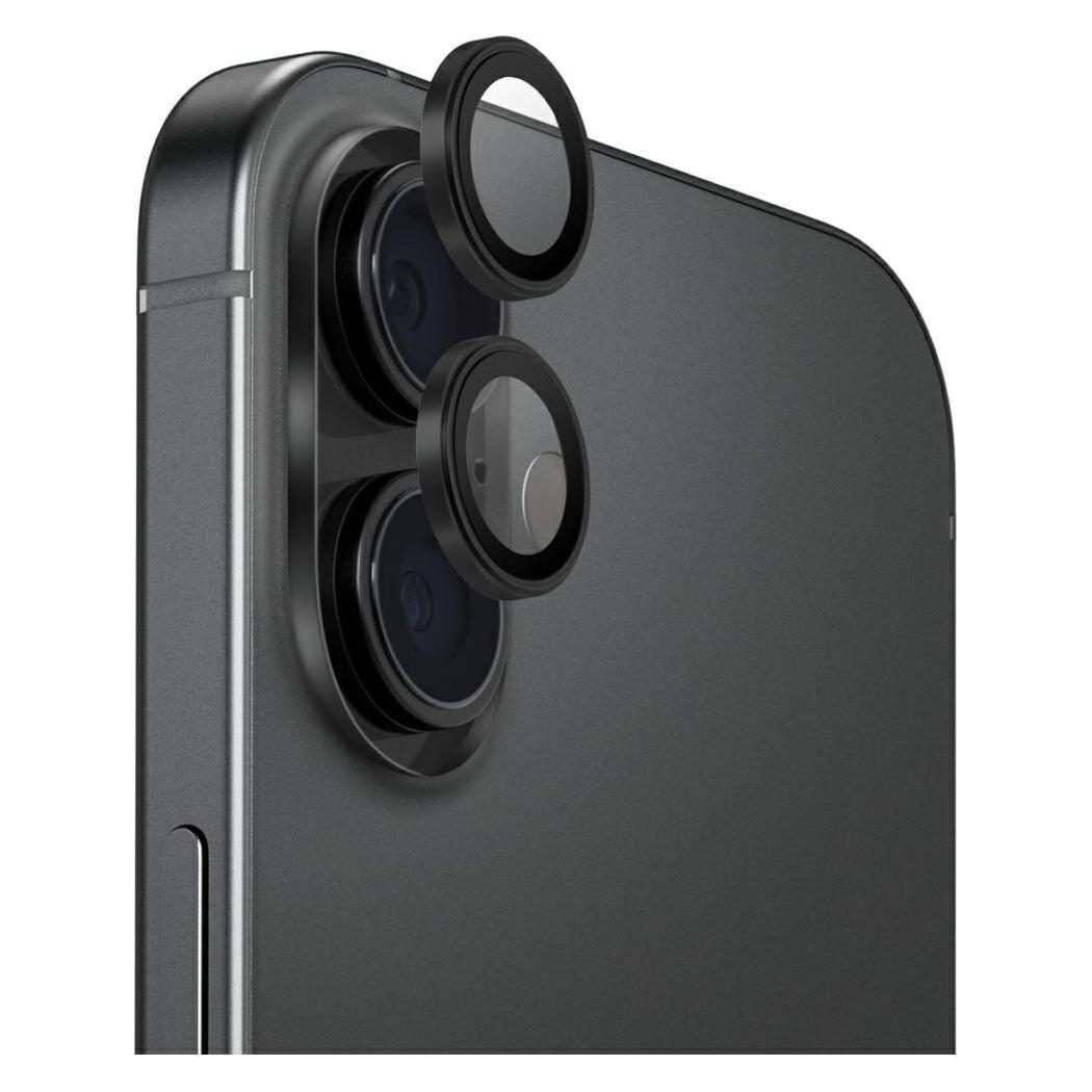 Uniq Optix Aluminum Camera Lens Protector for iPhone 17 with Applicator, Black (Apple iPhone 17) (UNIQ-IP6.3(2025)-ALENSBLK)