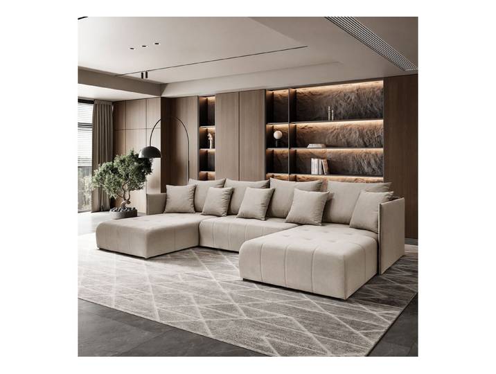 Kaiser Möbel Ecksofa Sofa U form, Couch U form Hannover U stoff Castel