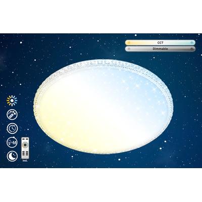 BRILONER LEUCHTEN LED Deckenleuchte "Style", weiß, Leuchten, LED Sternenhimmel