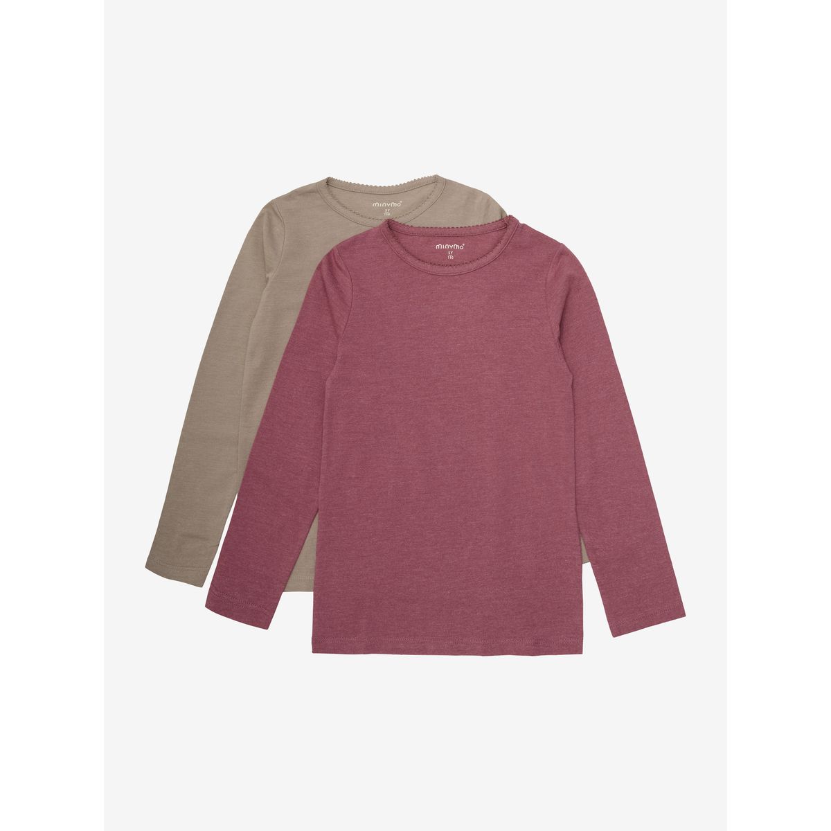 Minymo Basic 35 -t-shirt LS (2-pack) apple butter (4640) 128 3935-4640-128