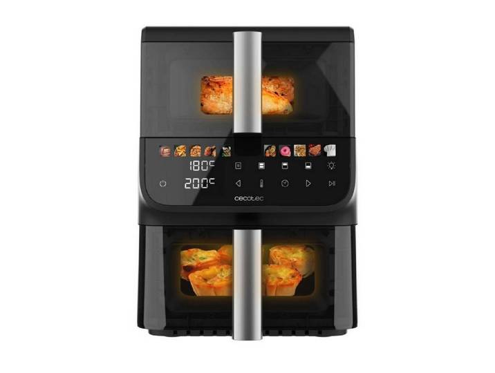 Cecotec Heißluftfritteuse Cecofry DuoLevel 10000 DuoSize Window, 2000 W, Cecofry DuoLevel 10000 DuoSize Window
