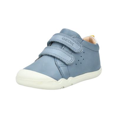 Lauflernschuh GEOX "Geox Halbschuhe Leder", Baby, Gr. 24, Leder, blau (sky), Schuhe Lauflernschuh
