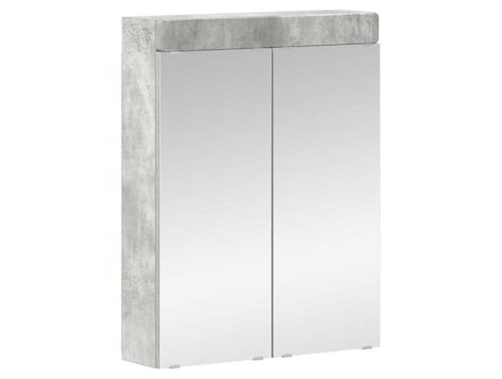 SKTQYQO Badezimmer-Schrank-Set Tulum, 4-teilig, Grau Beton Mehrschichtiges Holz, matt, 9 Einlegeböden und 1 Schublade, großer Stauraum, Montage erforderlich