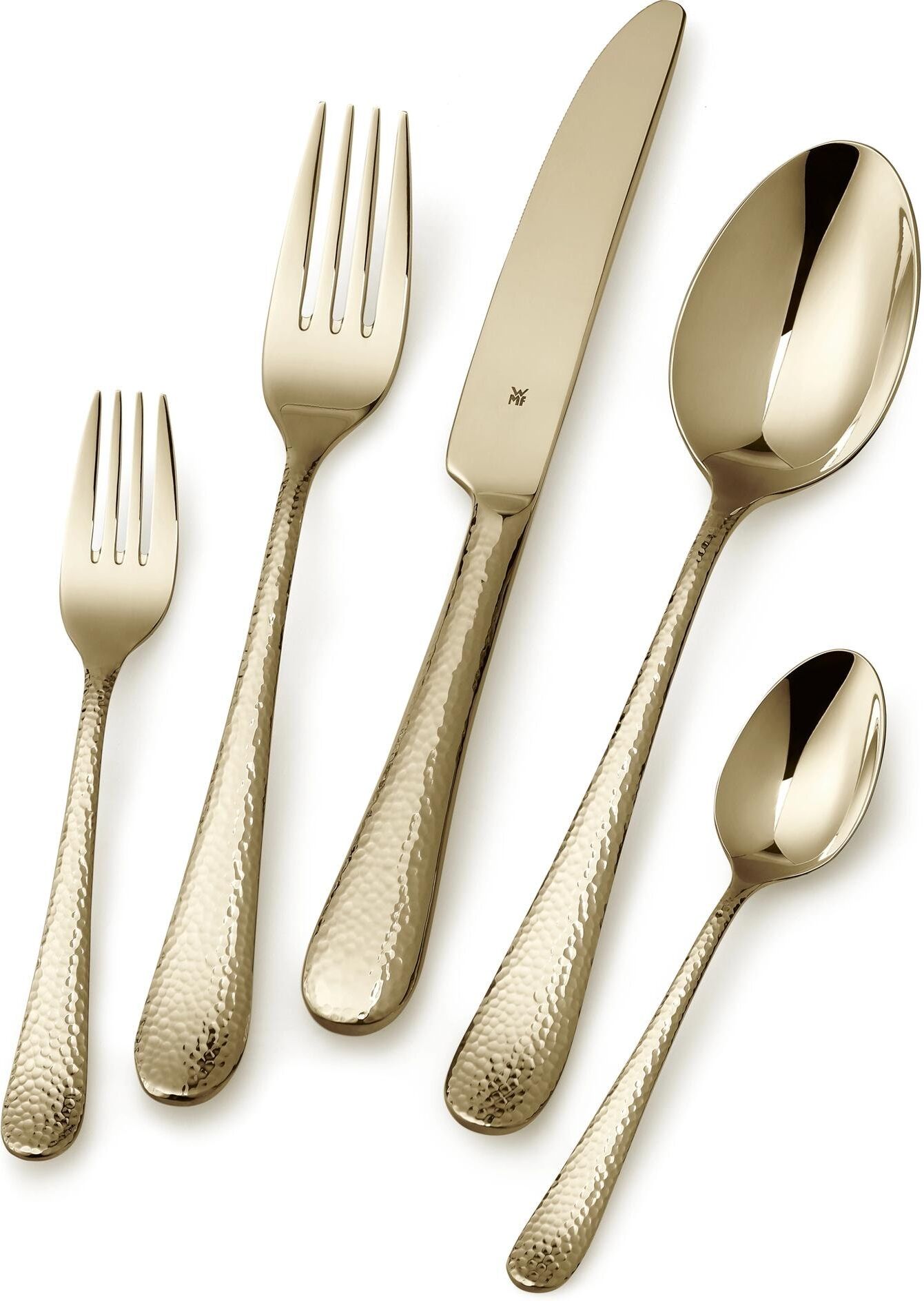 Besteck-Set WMF "Sitello 30-teilig", gold (goldfarben), 30 Stk., Edelstahl, Essbesteck-Sets, Besteck-Set goldfarben 30 Stk.