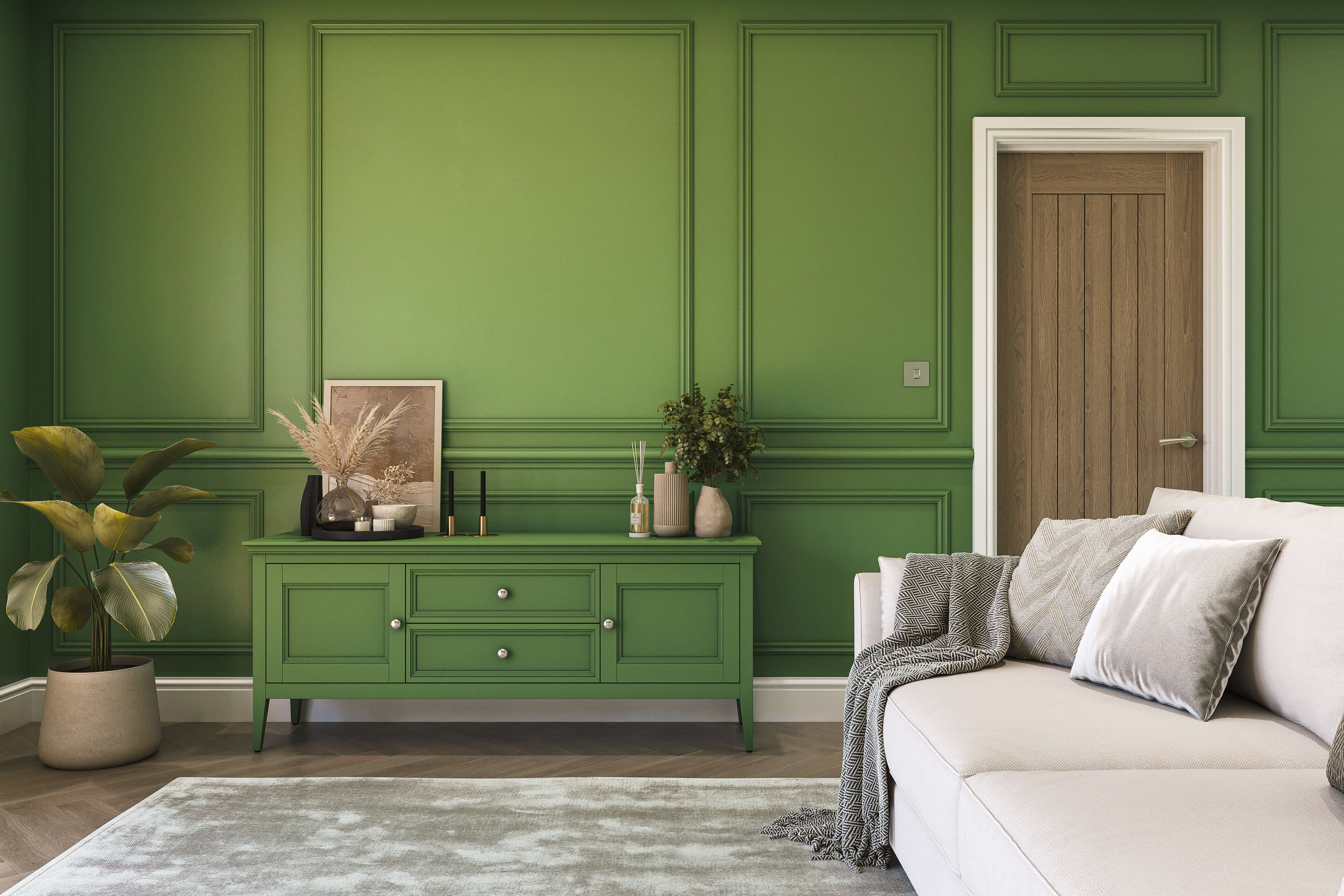 Hemway Peel and Stick Sample - Chalk Based Furniture Paint - Caterpillar Green