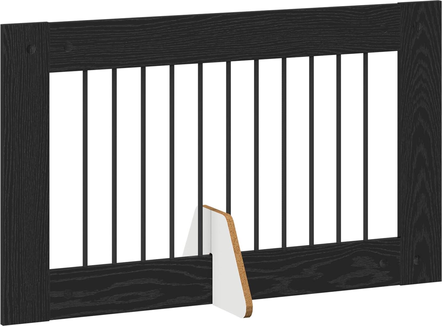 vidaXL Porte de chien pliable avec supports 6 pc Chêne noir 602 cm