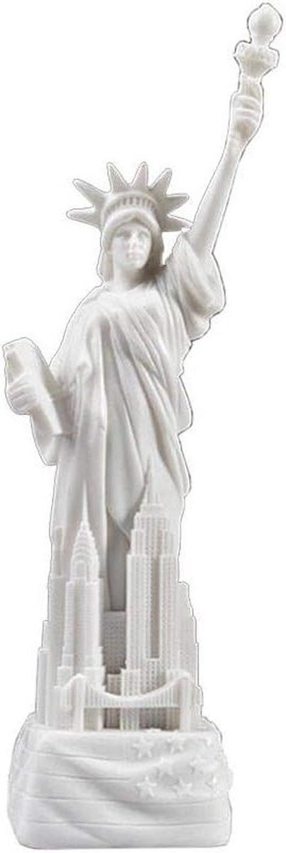 Decoratieve Figurine Vrijheidsbeeld Model in Grijs Zandsteen, Hoogte: 28.5 cm
