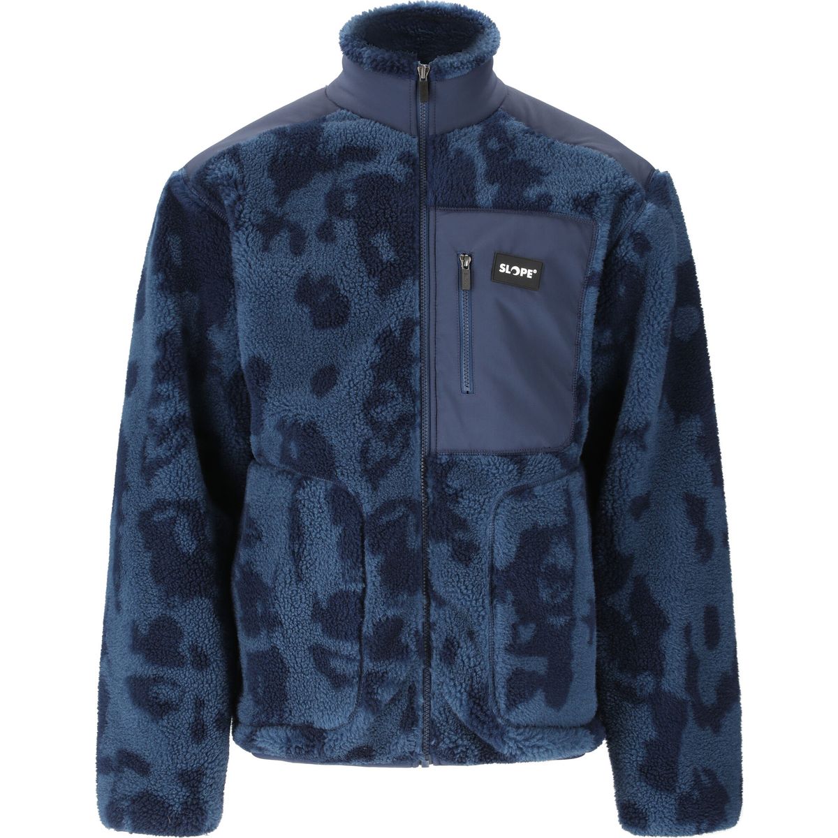 Slope Kendor M AOP Teddy Fleece Jacket blue fusion (2282) L SL264027-2282-L