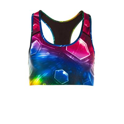 Sport-Bustier WINSHAPE "SB101-Cosmic", Damen, Gr. XL, Normalgrößen, bunt (cosmic), 80% Polyester, 20% Elasthan, BHs BH Sport Bustiers