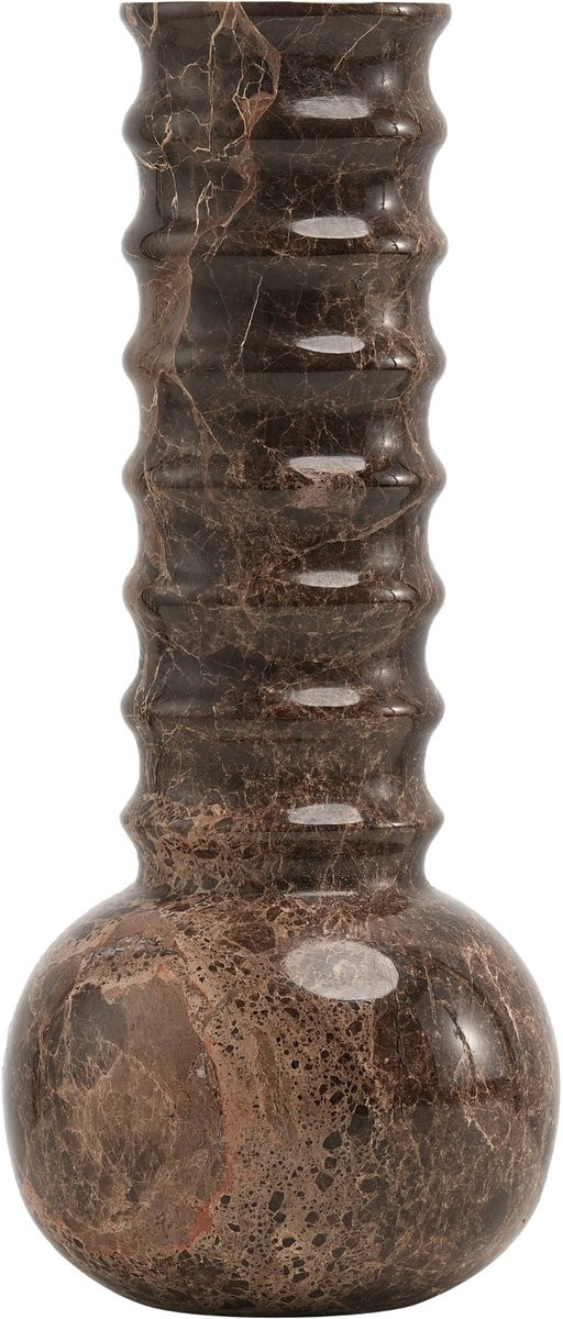Mr. Stoned Marmeren Vaas Ribbel Bruin