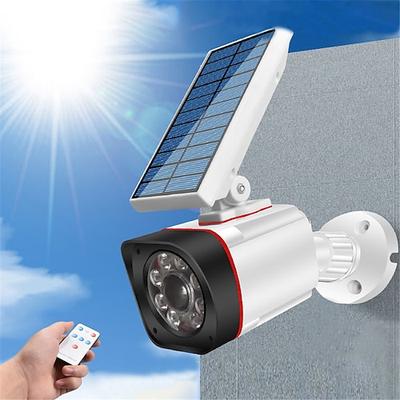 LED Außenwandleuchte Solarlampen Simulierte Solar-Überwachungskamera mit Infrarotlicht, das den menschlichen Körper im Freien erfasst. Hoflicht beleuchtet automatisch Straßenlaternen bei Dunkelheit