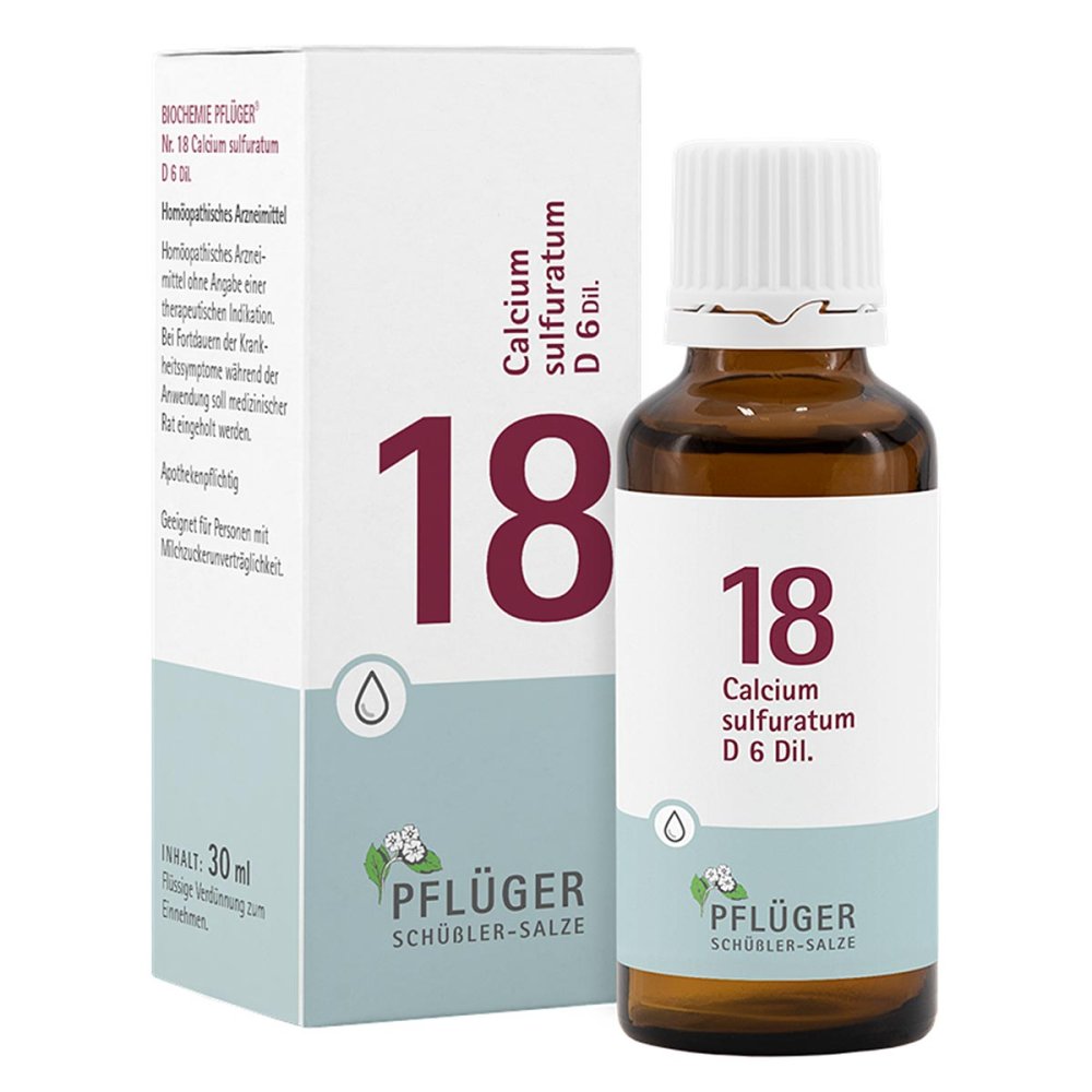 Homöopathisches Laboratorium Alexander Pflüger Gmb Schüßler Biochemie Pflüger 18 Calcium sulfurat.D 6 Tropfen 09298610