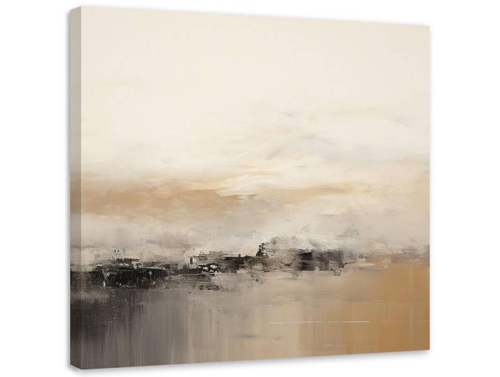 Feeby Leinwandbild Abstrakte Lofts Beige 60x60cm, Quadratisch, 60x60 cm, Bilder & Rahmen, Bilder, Leinwandbilder
