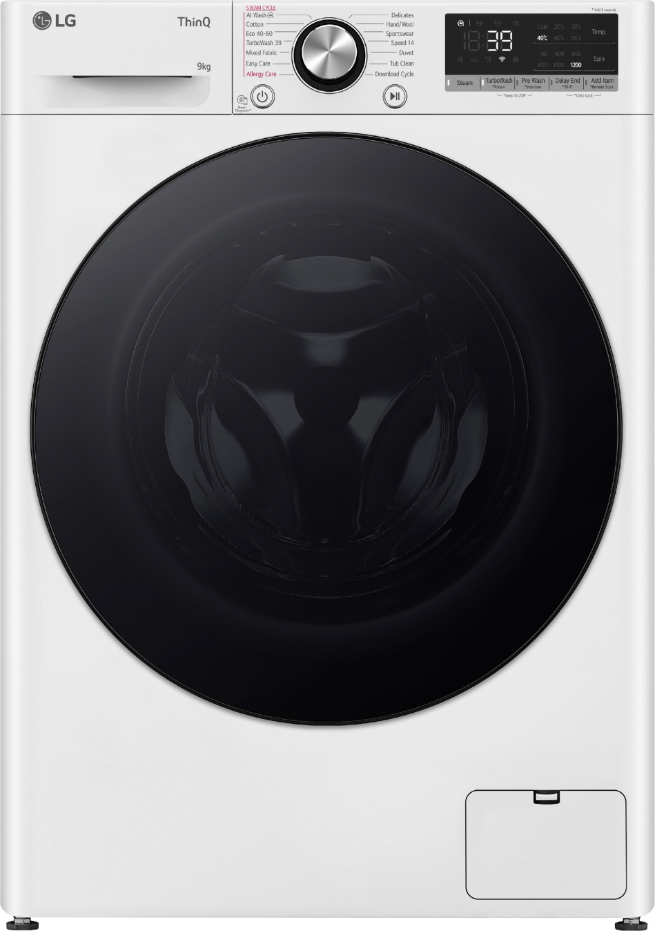 LG F2V7SLIM9, Frontlader, 9 kg, B, 71 dB, 1200 RPM, A