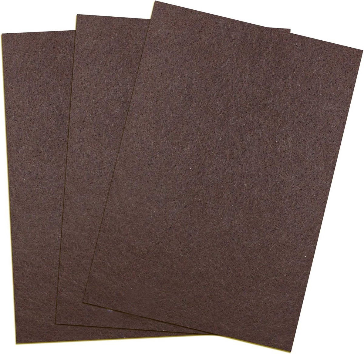Zelfklevend Vilt Meubelbeschermers Donkerbruin - 3 Stuks - 15 x 20 cm