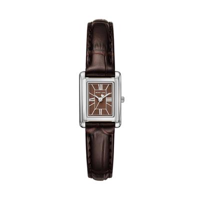 Quarzuhr MICHAEL KORS "Essex", braun (braun, braun), Armbanduhren, Damen, edelstahlfarben, Quarzuhr, Armbanduhr, Lederarmband, analog