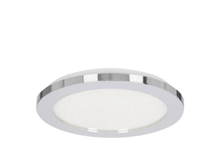Led-Deckenleuchte Pixel, Chromfarben, Kunststoff, rund, 22.5x2.7x22.5 cm, Europäischer Sicherheitsstandard, RoHS, einfach zu transportieren, integrierte Steckdose, Lampen & Leuchten, LED Beleuchtung, LED-Deckenleuchten