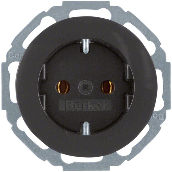 Berker Prise SCHUKO noir/gris 47452045 (47452045)