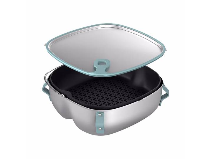 Philips HD9960/00 2-in-1-Set Zubehör Zubehör zum Dämpfen und Braten Airfryer Zubehör zum Dämpfen und Braten – Friteuse Zubehör – grau