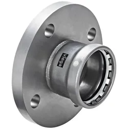 Viega, Zubehör Sanitärinstallation, Megapress S XL-Flanschübergang, DN 80, n 4 Stahl unlegiert, Zink-Nickel-Beschichtung Modell 4259.1XL