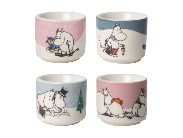 Pluto Design Coquetier Mumin 4 pièces Moomin hiver