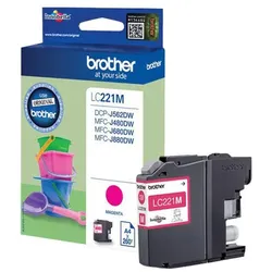 Brother Original LC-221M Druckerpatrone magenta 260 Seiten (LC221M)