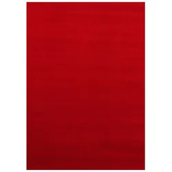 CarpetSale24 Teppich Wohnzimmer Einfarbig Rot 200x290 cm - Waschbar Rutschfest Kurzflor Extra Weich für Wohnzimmer Schlafzimmer Jugendzimmer