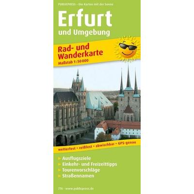 Publicpress Rad- und Wanderkarte Erfurt und Umgebung 1:50.000, Sonstige von , KOMPASS Freytag & Berndt, 978-3-89920-776-7