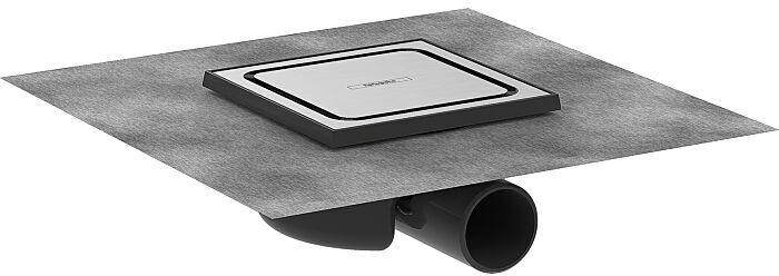 Hansgrohe RainDrain Boden-Punktablauf 56055800 15x15cm Abdeckung, Edelstahl