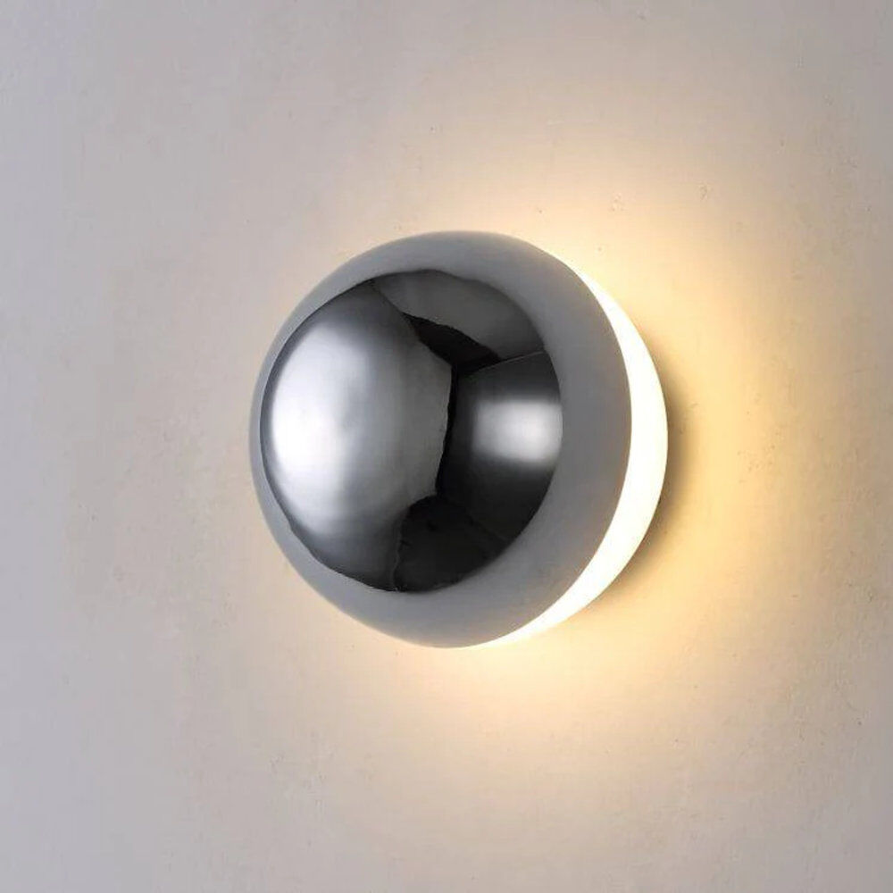 UltraBeam 6 Watt LED Polished Chrome Indoor Wall Light - 600 Lumens - Diameter 140mm Chrome 14cm H X 14cm W X 13.5cm D