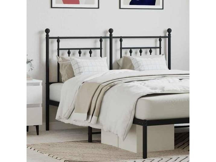 Tête de lit de remplacement métal noir 140 cm 353570