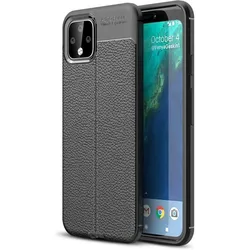 Screenguard Google Pixel 4 Hülle Leather Design TPU Cover (Google Pixel 4), Smartphone Hülle, Schwarz