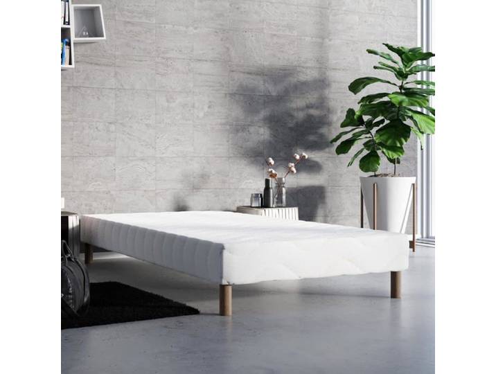 Moonlight Sommier tapissier 70x190 cm Lattes en bois de pin Soutien ferme Fabrication française