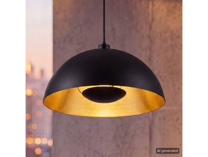 Pendelleuchte Avira 40 x 150 x 40cm Schwarz/Schwarz Eisen, pulverbeschichtet E27
