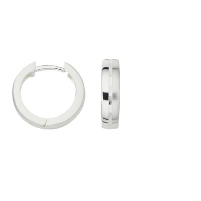 Paar Creolen FIRETTI "Schmuck Geschenk Silber 925 Ohrschmuck Ohrringe facettiert", silber (silberfarben), Ohrringe, Damen, 15mm, Silber 925 (Sterlingsilber)