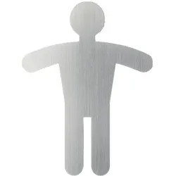 DURABLE Toilettenschild Herrentoilette Edelstahl 9 x 12 cm