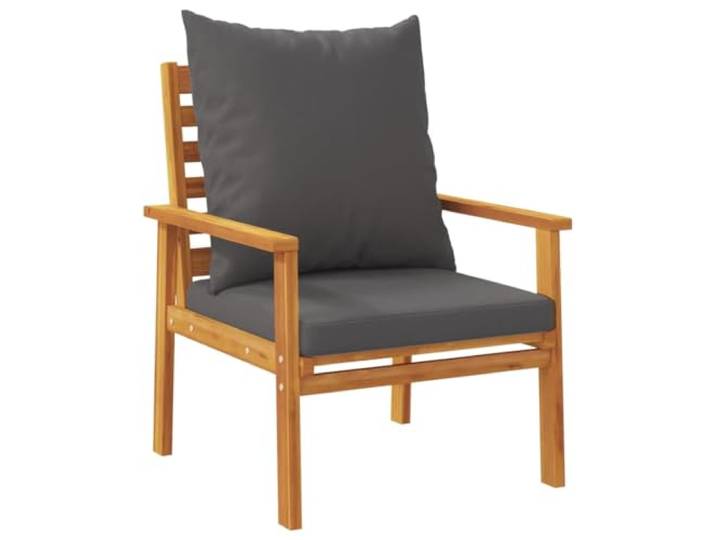 Coespram Gartensessel 2er Set mit Kissen Akazienholz Holzstühle Balkon Komfortable Holzstühle mit dicken Sitzkissen für Terrasse, Balkon und Lounge-Bereich. Belastbar bis 110 kg pro Sitz.