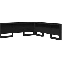 vidaXL Aufbewahrungskopfteil Schwarz Eichen-Optik 200 cm Holzwerkstoff