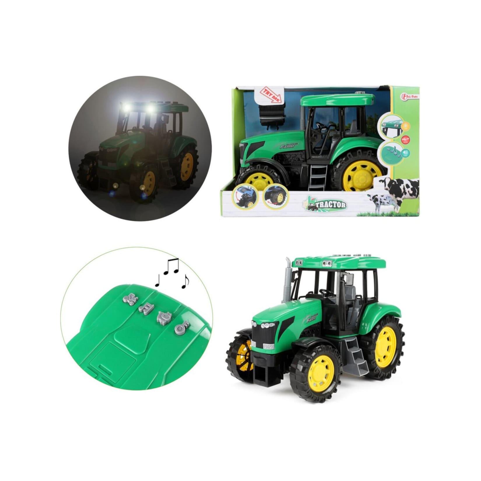 Toi-Toys 28095B TRACTOR großer Spielzeugtraktor mit Licht & Sound – 27 cm