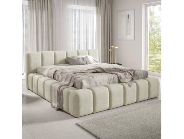 Dekori Polsterbett KALLA Premium Wolkenbett mit Bettkasten, Boucle Bett (Quelle 02, 180 x 200 cm)
