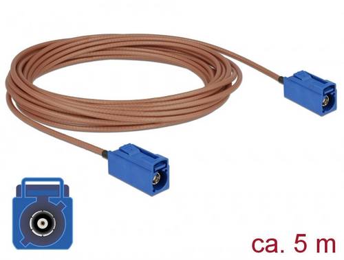 Delock WLAN-Antennen Anschlusskabel [1x Fakra-Buchse - 1x Fakra-Buchse] 5.00 m
