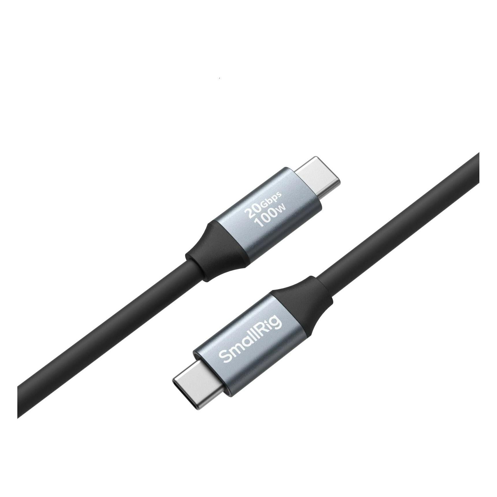 SmallRig USB C (Straight) to USB C (Straight) Data Cable (60cm / 23.6in) 4789 (0.60 m, USB 2.0, 100 W) (4789)