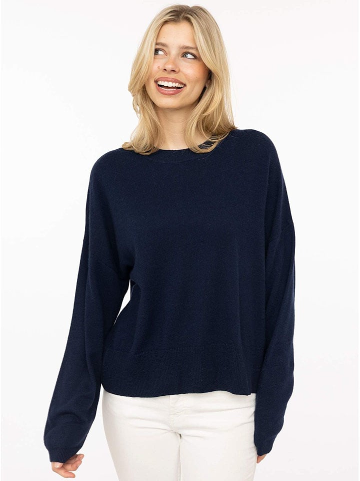 Zwillingsherz Pullover "Kastiger" in Dunkelblau - M