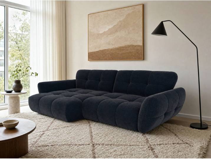 foamnova Ecksofa Vannes, B 312 cm, mit Recamiere, sehr komfortabel, Recamiere links oder rechts angeordnet, als Dauerschläfer nutzbar