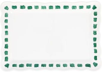 viva by VIETRI Lisbon Green Stitch Rectangular Platter
