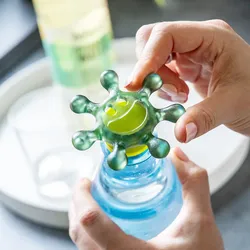 Koziol SUNNY 2.0 Drehverschlussöffner 2er Set für Kunststoffflaschen transparent eucalyptus