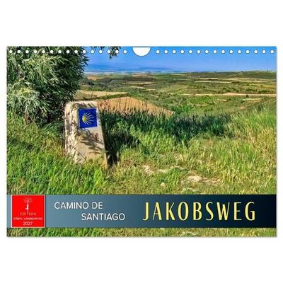 Camino de Santiago - Jakobsweg (Wandkalender 2027 DIN A4 quer), CALVENDO Monatskalender